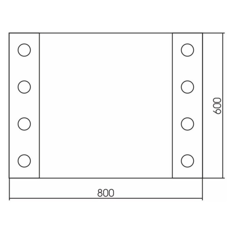 Зеркало Grossman Style 80 x 60 см с подсветкой, механический выключатель, 780601