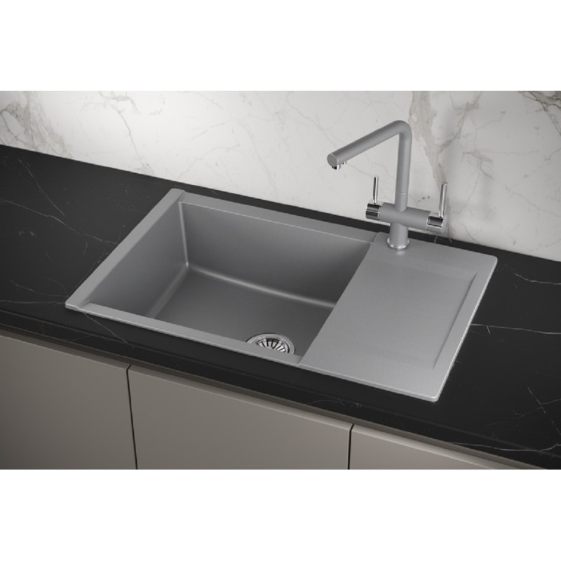 Кухонная мойка Granula Estetica ES-7807 7807, Алюминиум, алюминиум