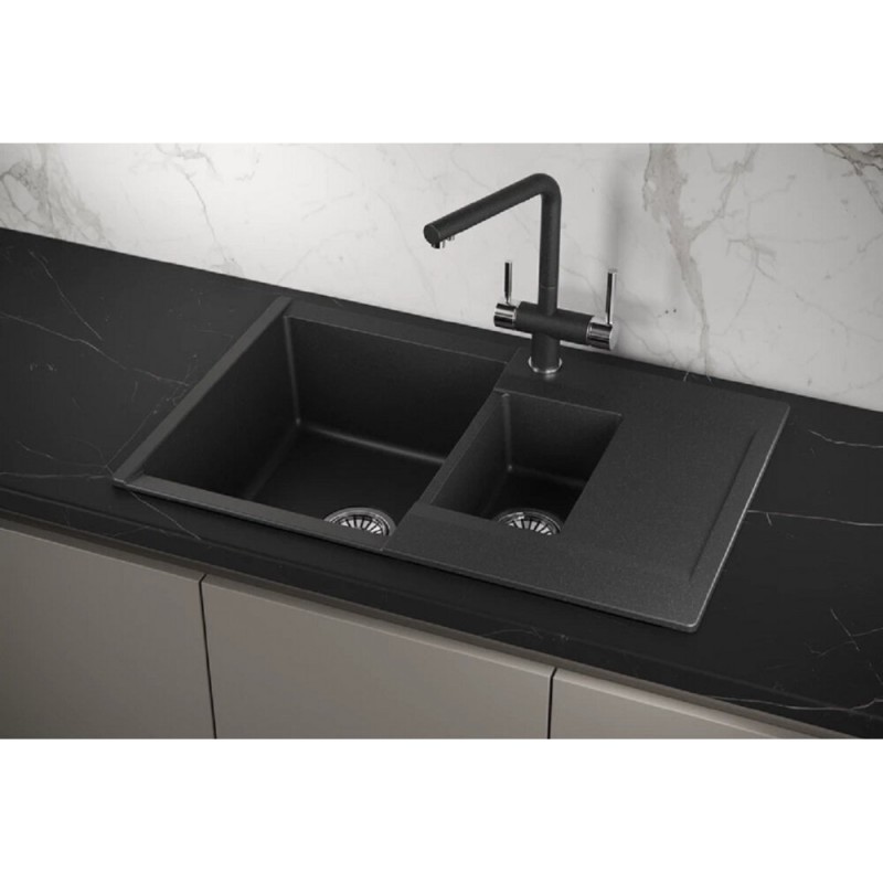 Кухонная мойка Granula Estetica ES-7808 7808, Черный, черный