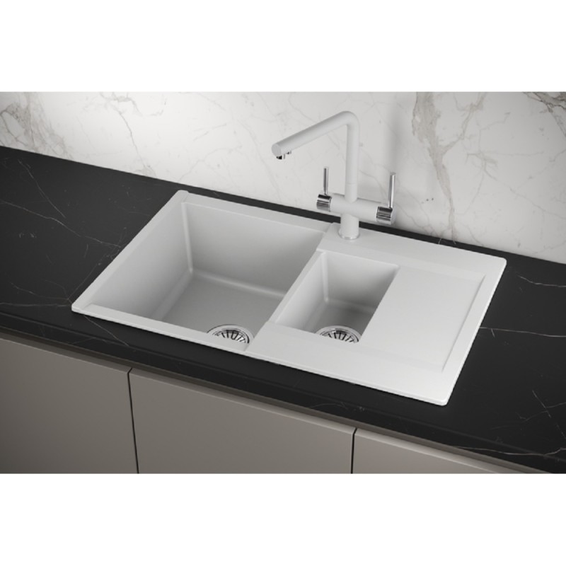 Кухонная мойка Granula Estetica ES-7808 7808, Арктик, арктик