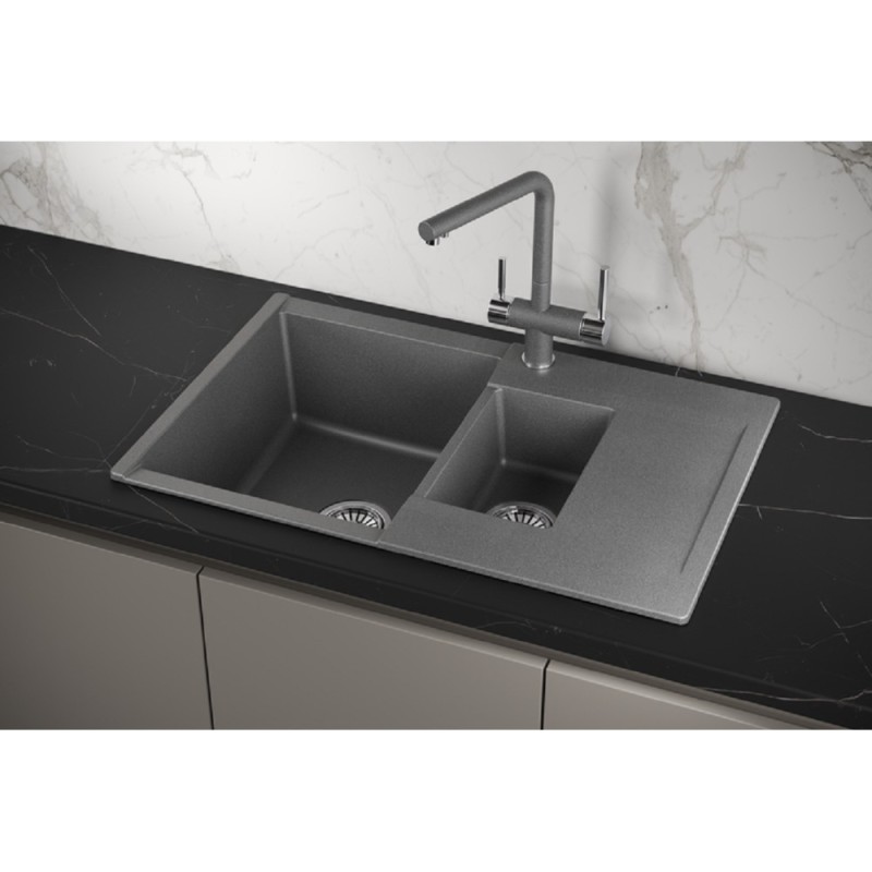 Кухонная мойка Granula Estetica ES-7808 7808, Графит, графит