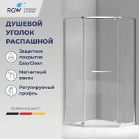 Душевой уголок RGW PA-83 78088388-11, 80 х 80 см, стекло прозрачное, профиль хром