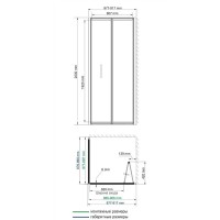 Душевой уголок WasserKRAFT Weser 78F03, 90 х 90 см, стекло прозрачное, профиль хром