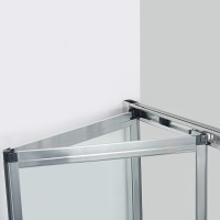 Душевой уголок WasserKRAFT Weser 78F03, 90 х 90 см, стекло прозрачное, профиль хром