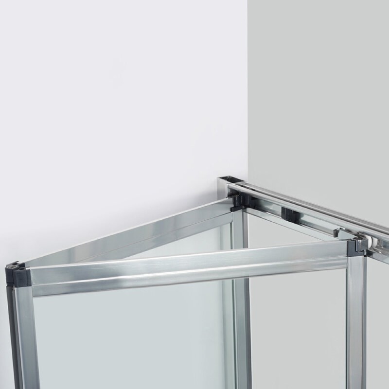 Душевой уголок WasserKRAFT Weser 78F03, 90 х 90 см, стекло прозрачное, профиль хром