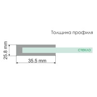 Душевая дверь WasserKRAFT Weser 78F04 90 х 200 см, стекло прозрачное, профиль серебристый