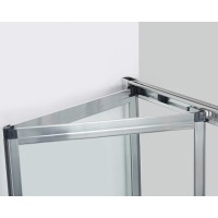 Душевая дверь WasserKRAFT Weser 78F04 90 х 200 см, стекло прозрачное, профиль серебристый