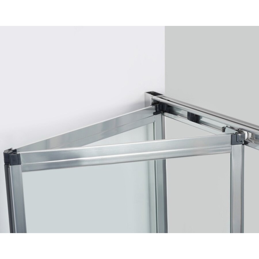 Душевая дверь WasserKRAFT Weser 78F04 90 х 200 см, стекло прозрачное, профиль серебристый