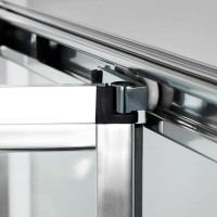 Душевая дверь в нишу WasserKRAFT Weser 78F12, 100 х 200 см, стекло прозрачное, профиль серебристый