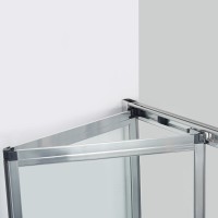 Душевой уголок WasserKRAFT Weser 78F 78F22, 100 х 90 см, профиль серебристый, стекло прозрачное