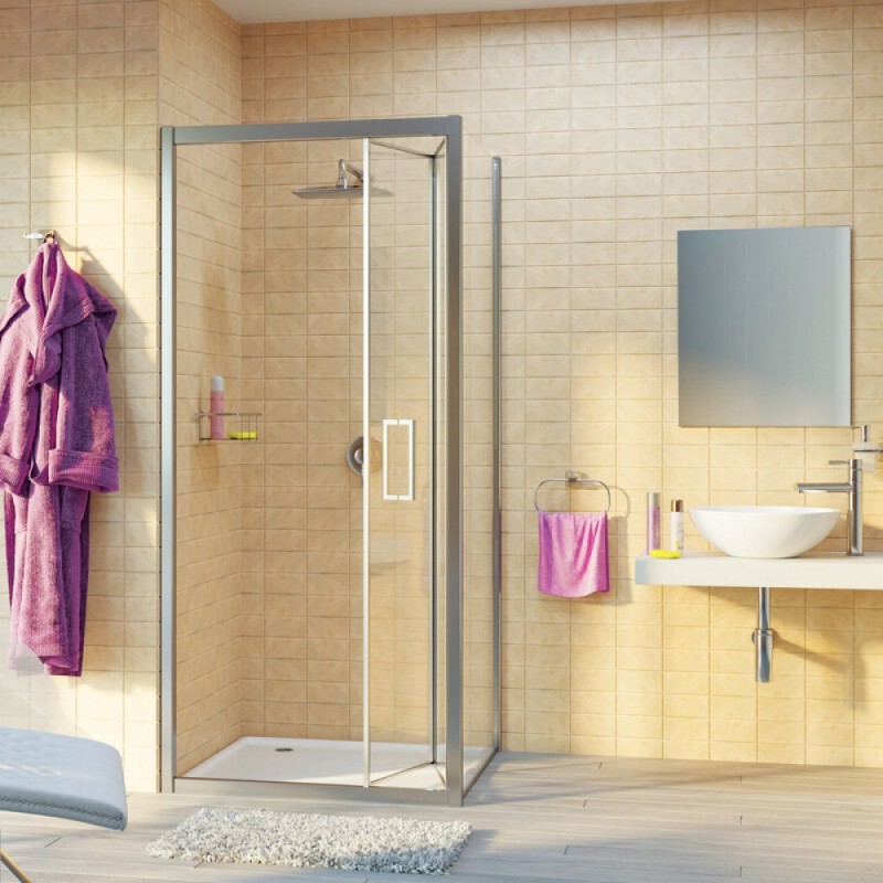 Душевой уголок WasserKRAFT Weser 78F 78F22, 100 х 90 см, профиль серебристый, стекло прозрачное