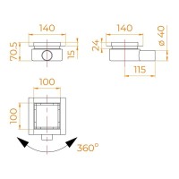 Душевой трап RGW SDR-10, 10 х 10 см, решетка хром, 79211000-01