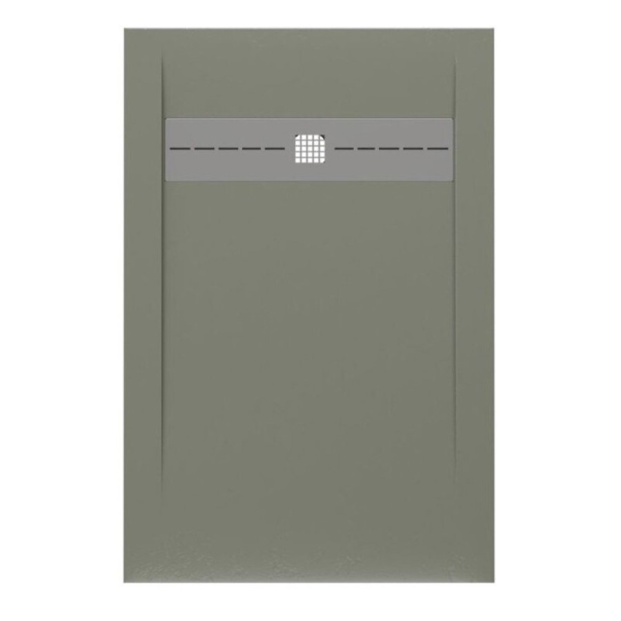 Поддон Allen Brau Infinity 8.21002-CGM, 120 х 80 см, прямоугольный, искусственный камень, зеленый