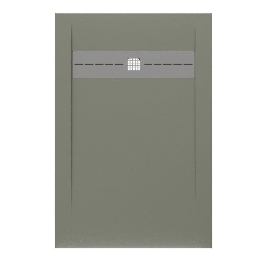 Поддон Allen Brau Infinity 8.21003-CGM, 120 х 90 см, прямоугольный, искусственный камень, олива