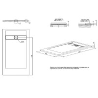 Поддон Allen Brau Infinity 8.21004-AM, 140 х 80 см, прямоугольный, искусственный камень, антрацит