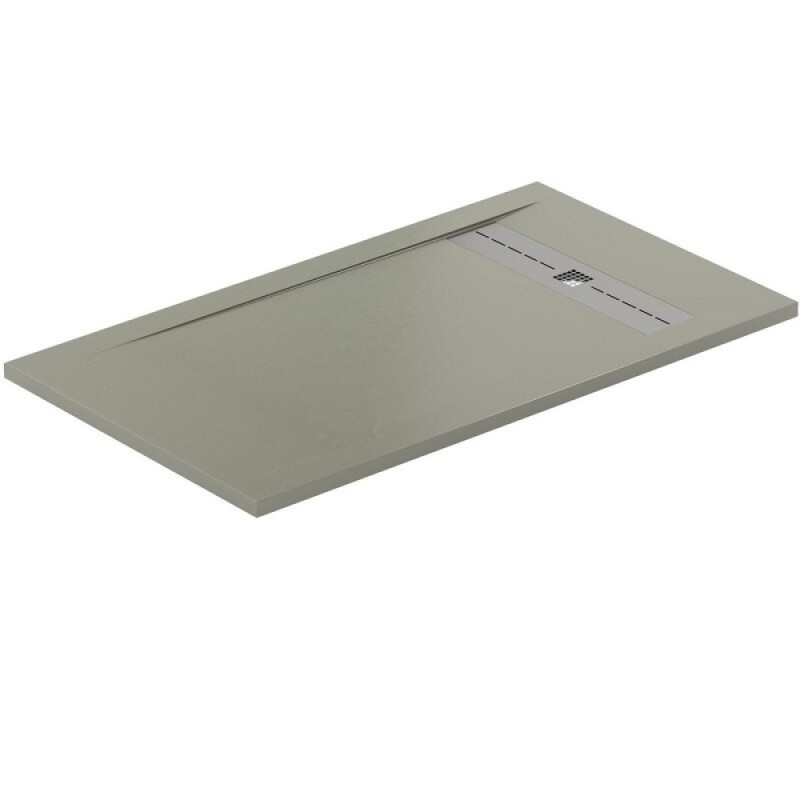 Поддон Allen Brau Infinity 8.21004-CGM, 140 х 80 см, прямоугольный, искусственный камень, олива
