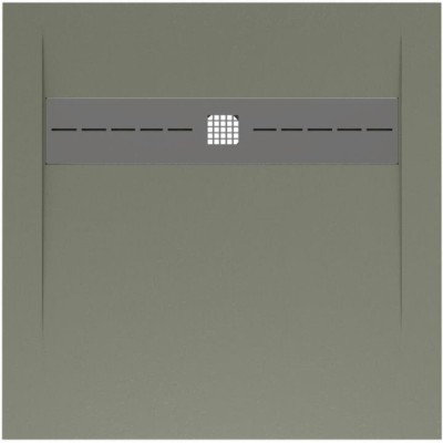 Поддон Allen Brau Infinity 8.21001-CGM, 90 х 90 см, квадратный, искусственный камень, олива