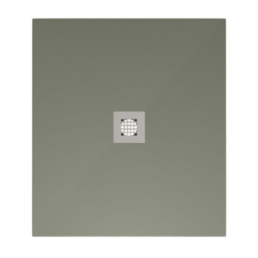 Поддон Allen Brau Infinity 8.31005-CGM, 100 х 100 см, квадратный, искусственный камень, олива