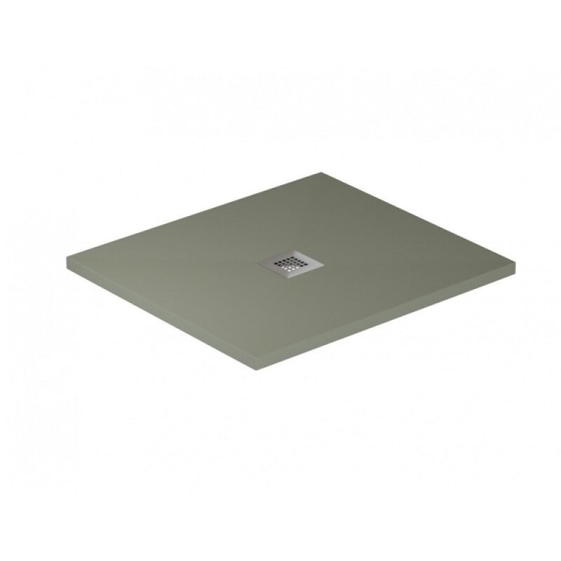 Поддон Allen Brau Infinity 8.31005-CGM, 100 х 100 см, квадратный, искусственный камень, олива
