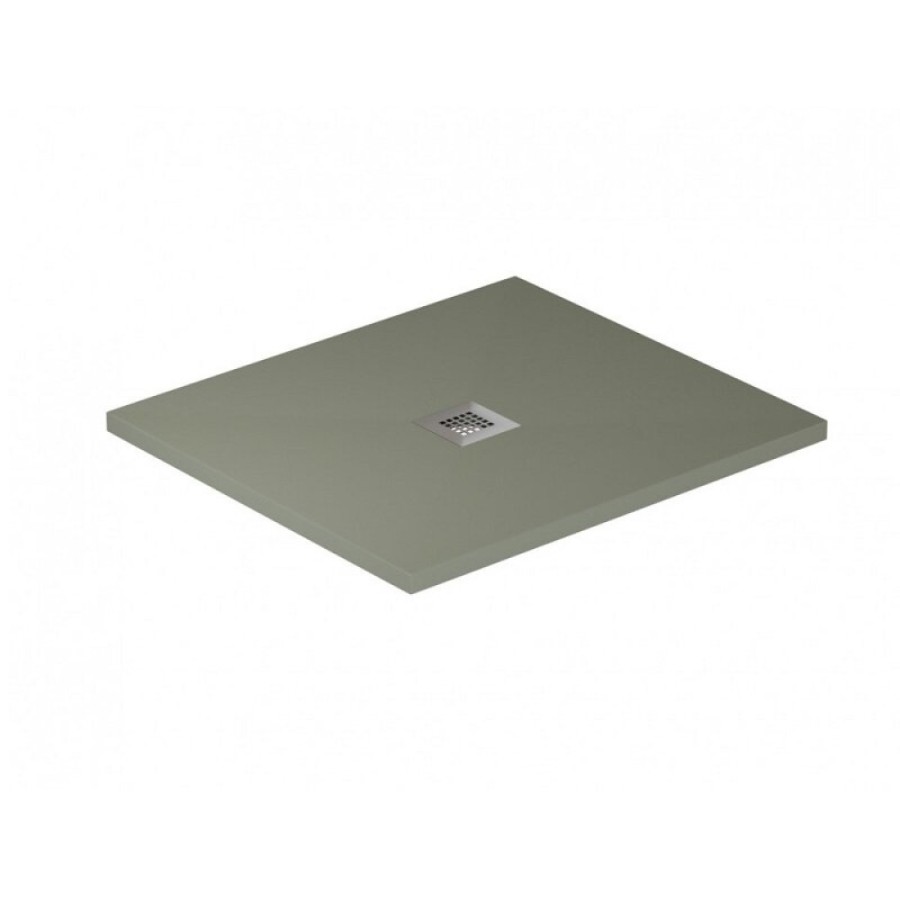 Поддон Allen Brau Infinity 8.31005-CGM, 100 х 100 см, квадратный, искусственный камень, олива