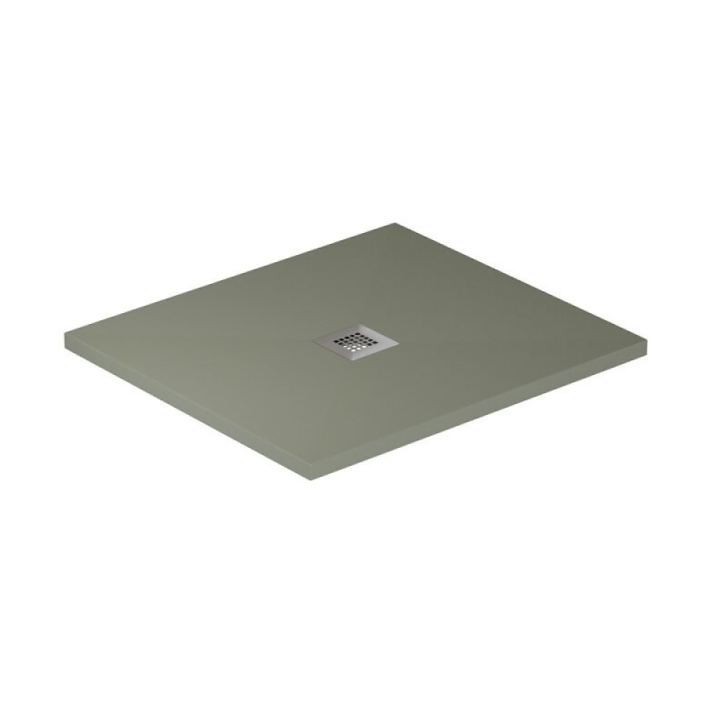 Поддон Allen Brau Infinity 8.31003-CGM, 100 х 80 см, прямоугольный, искусственный камень, олива