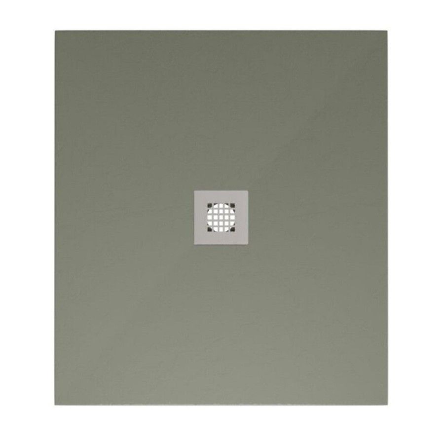 Поддон Allen Brau Infinity 8.31002-CGM, 90 х 90 см, квадратный, искусственный камень, олива