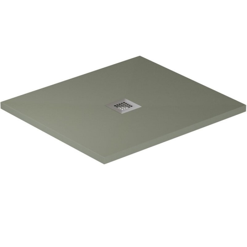 Поддон Allen Brau Infinity 8.31001-CGM, 90 х 80 см, прямоугольный, искусственный камень, олива