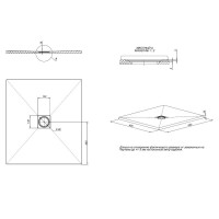 Поддон Allen Brau Infinity 8.31001-PGM, 90 х 80 см, прямоугольный, искусственный камень, платина