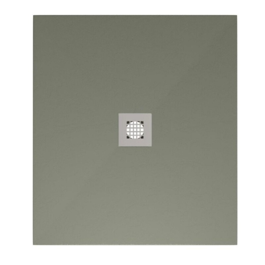 Поддон Allen Brau Infinity 8.31004-CGM, 100 х 90 см, прямоугольный, искусственный камень, олива