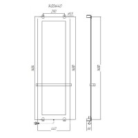 Полотенцесушитель электрический зеркальный Allen Brau Infinity ширина 44 см, высота 140 см, 8.21004.GL