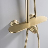 Душевая система Bronze De Luxe Icon, матовое золото, 80112CG