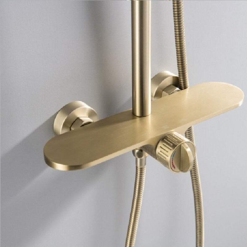 Душевая система Bronze De Luxe Icon, матовое золото, 80112CG