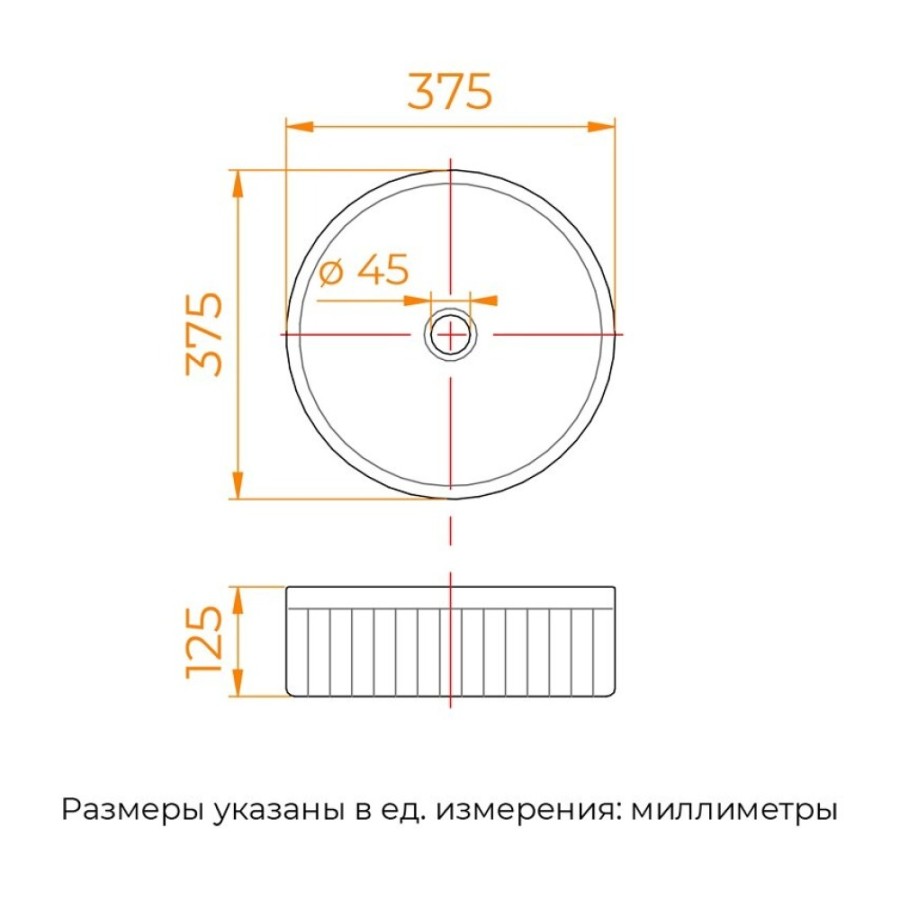 Раковина RGW GS-60, 80121060-01, 37.5 см, накладная, фарфор, белый