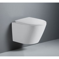 Подвесной унитаз RGW SW-51 80420251-01, безободковый, смыв торнадо, сиденье микролифт, белый