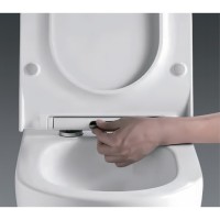 Подвесной унитаз RGW SW-52 80420252-01, безободковый, смыв торнадо, сиденье микролифт, белый