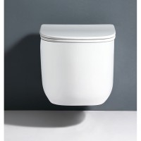 Подвесной унитаз RGW SW-53 80420253-01, безободковый, смыв торнадо, сиденье микролифт, белый