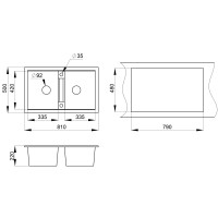 Кухонная мойка Granula GR-8101 8101bg, графит