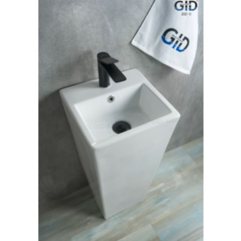 Раковина Gid Autonomo Nb147 81104, 33 см, фаянс, напольная, белая