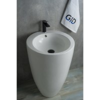 Раковина Gid Autonomo Nb133 81106, 49 см, фаянс, напольная, белая