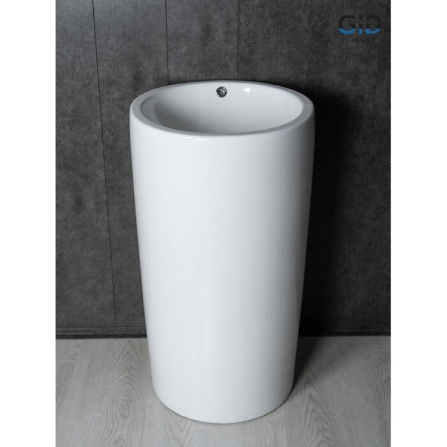 Раковина Gid Autonomo Nb163 81107, 46 см, фаянс, напольная, белая