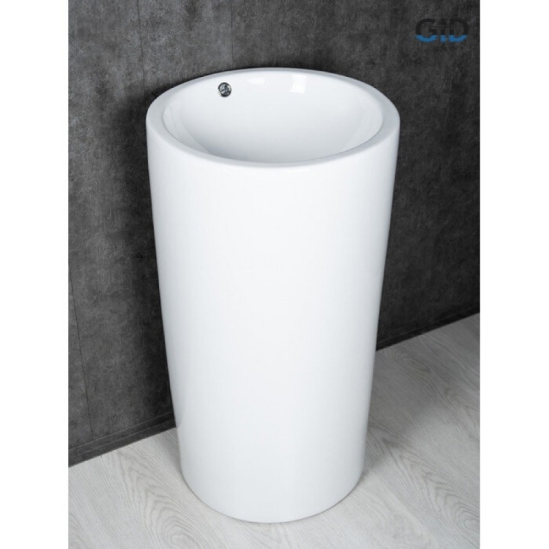 Раковина Gid Autonomo Nb163 81107, 46 см, фаянс, напольная, белая