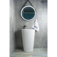 Раковина Gid Nb188, 81108, 53 см, фаянс, напольная, белая