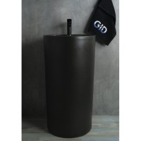 Раковина Gid Autonomo Nb135bg 81109, 45 см, фаянс, напольная, черный графит