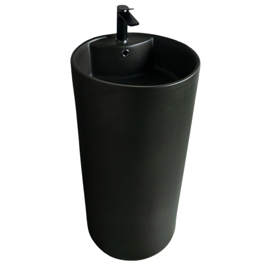 Раковина Gid Autonomo Nb135bg 81109, 45 см, фаянс, напольная, черный графит