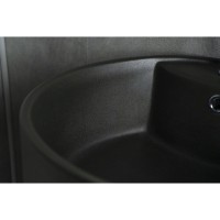 Раковина Gid Autonomo Nb135bg 81109, 45 см, фаянс, напольная, черный графит