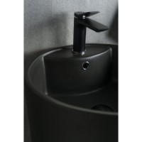 Раковина Gid Autonomo Nb135bg 81109, 45 см, фаянс, напольная, черный графит