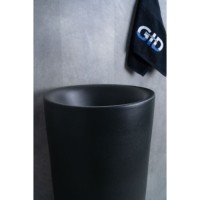 Раковина Gid Autonomo Nb130bg 81110, 40 см, фаянс, напольная, черный графит