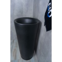 Раковина Gid Autonomo Nb130bg 81110, 40 см, фаянс, напольная, черный графит