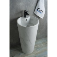 Раковина Gid Autonomo Nb131ws 81111, 40 см, фаянс, напольная, под камень матовая
