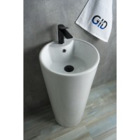 Раковина Gid Autonomo Nb131 81112, 40 см, фаянс, напольная, белая